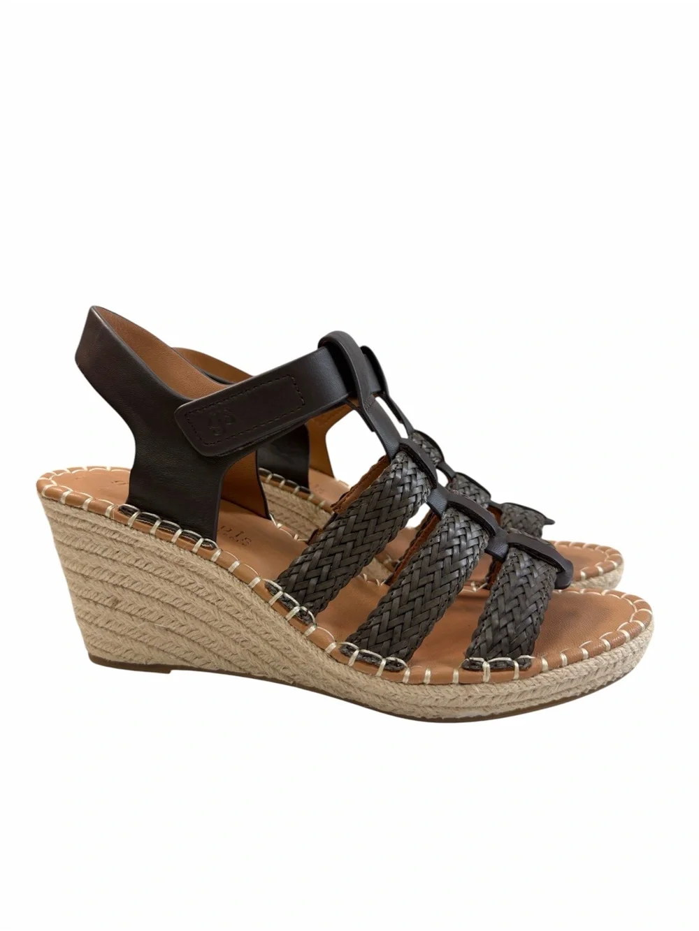 NWOB Gentle Souls Caplin Woven Strappy Espadrille Wedge Sandals Size 10M